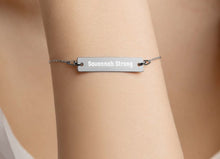 Load image into Gallery viewer, Savannah Strong Engraved Bar Chain Bracelet